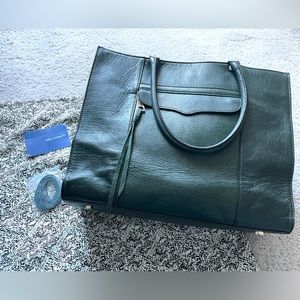Rebecca Minkoff Mab Tote Dark Green 14”x11”x5”
